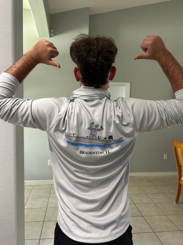 Customer photo review of Custom Dri-Fit Fishing Hoodies