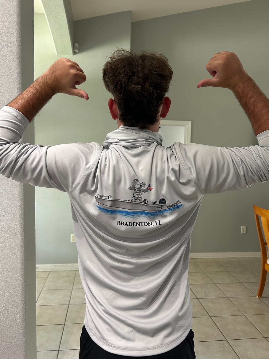 Customer photo review of Custom Dri-Fit Fishing Hoodies