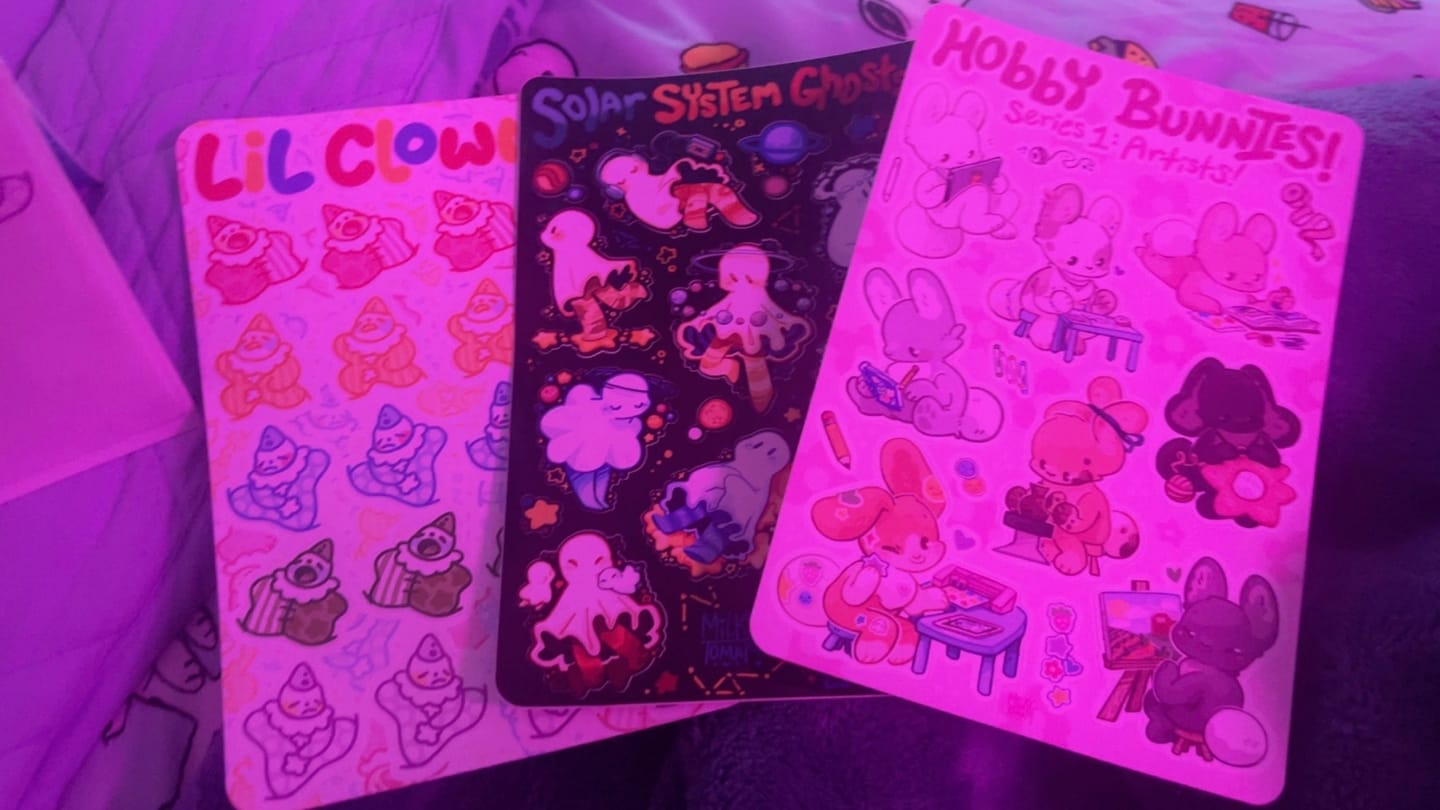 Customer photo review of Mystery Sticker Sheet Packs!