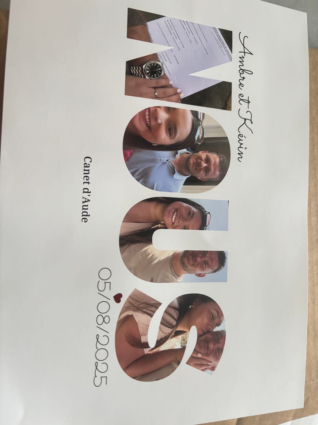 Customer photo review of Nous Lettres - Affiche Personnalisée