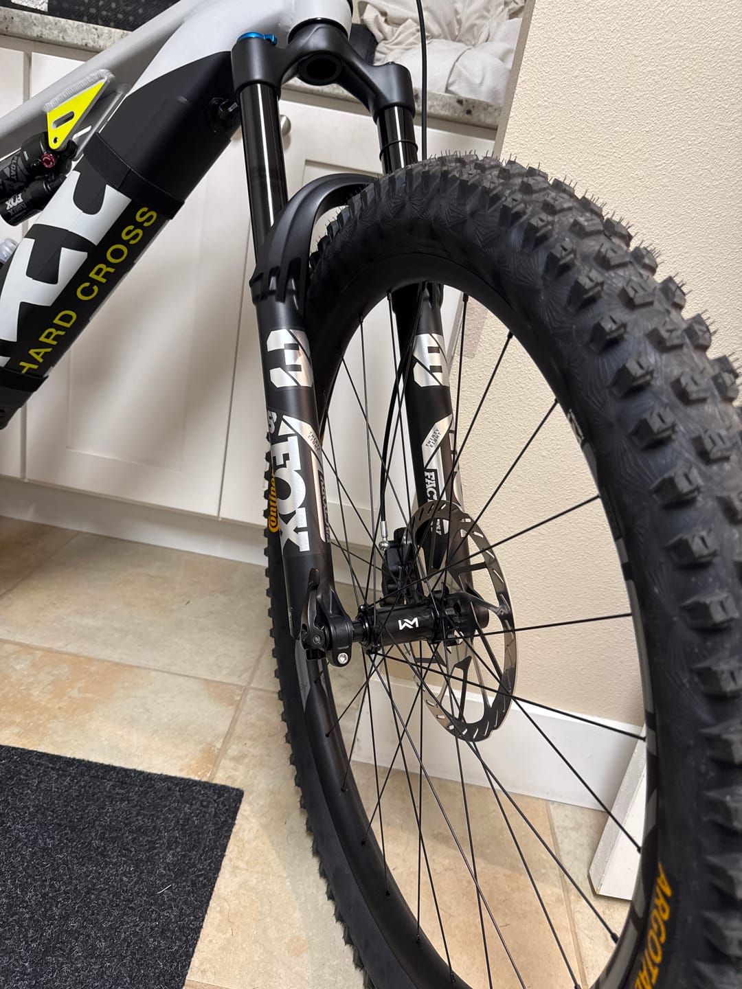 Customer photo review of Metallic Fox 38 Factory Fork Decal