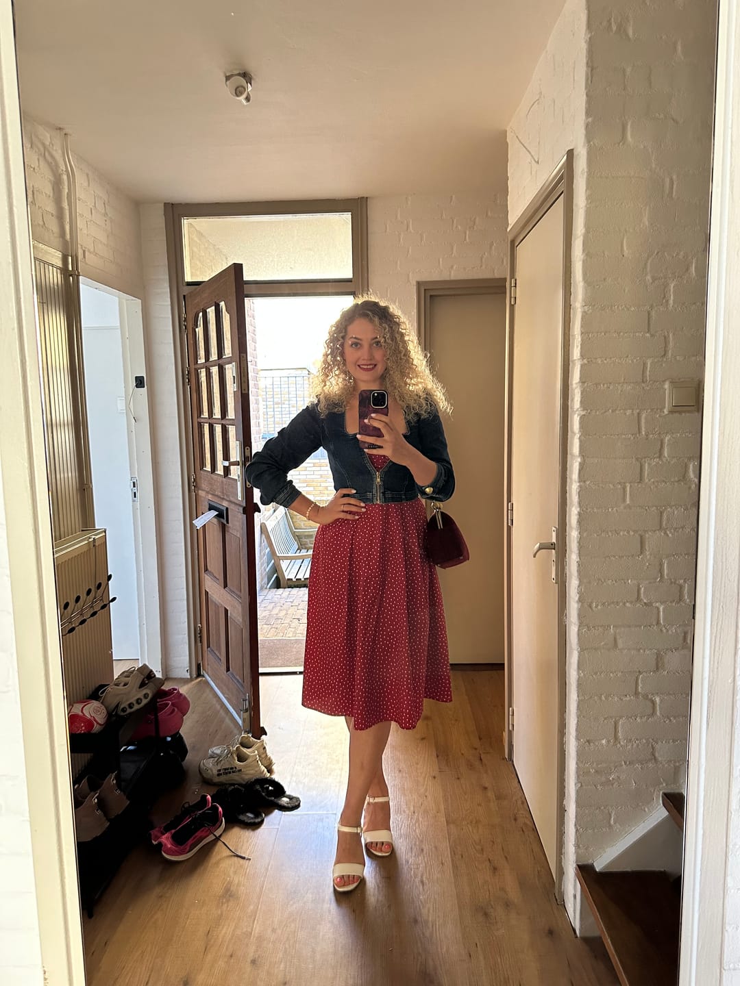 Customer photo review of Mira Puffed Sleeve Dress