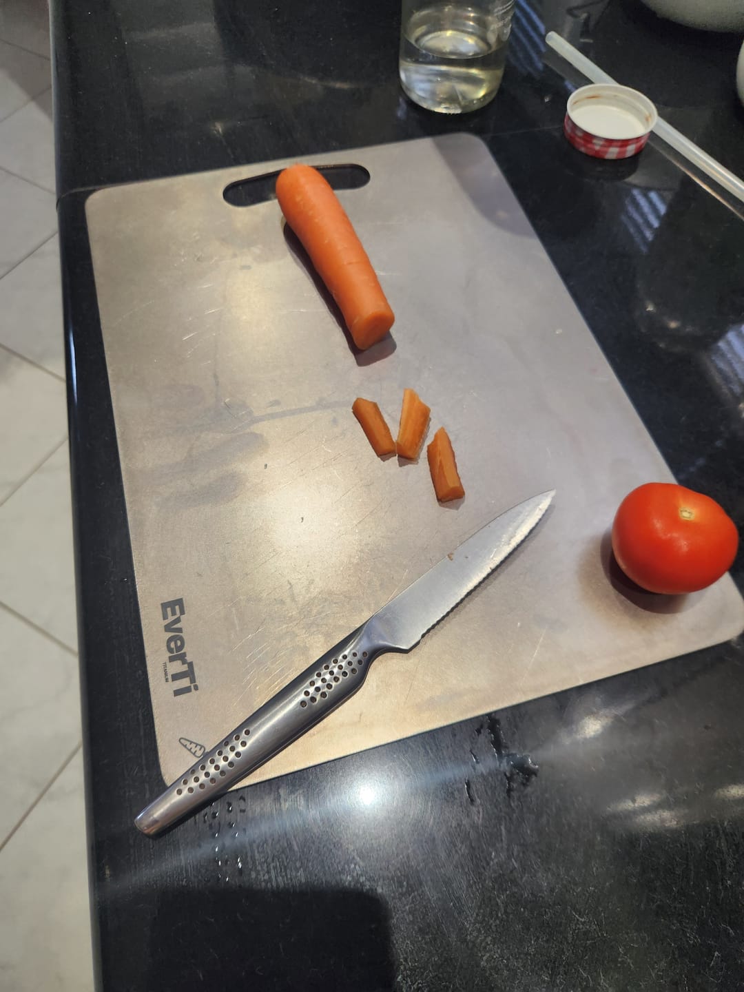 Customer photo review of Titanium Cutting Board