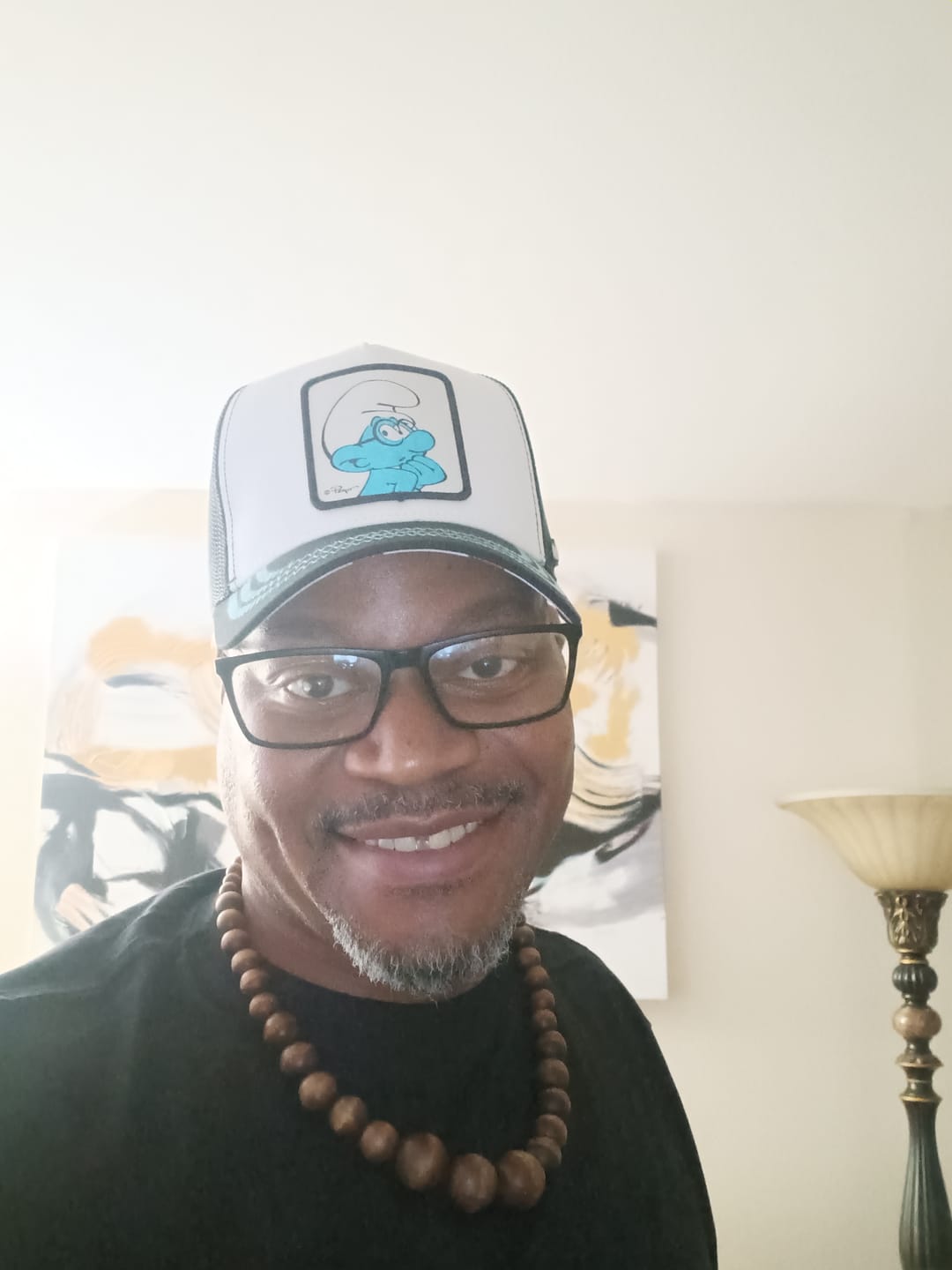 Customer photo review of OVERLORD X Smurfs: Brainy Smurf Trucker Cap