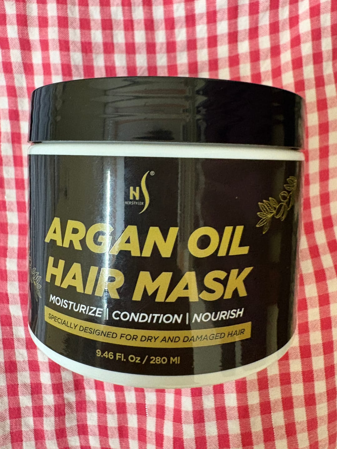 Customer photo review of Argan Oil Hair Mask