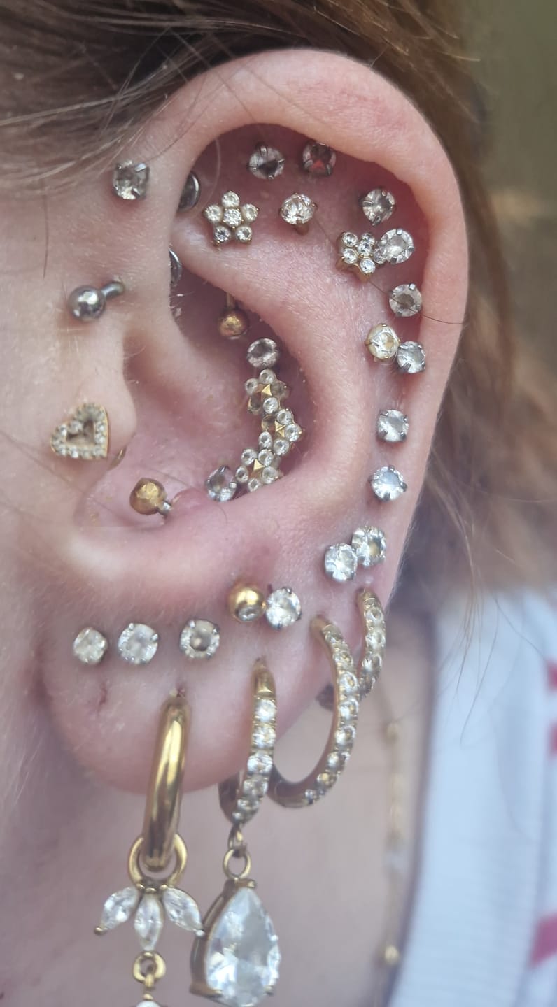 Customer photo review of Flower Piercing | Titan