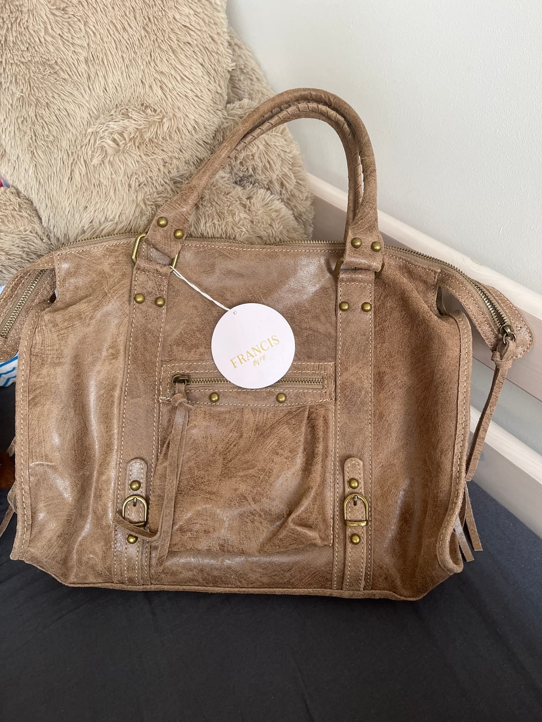 Customer photo review of It girl bag teddy brown