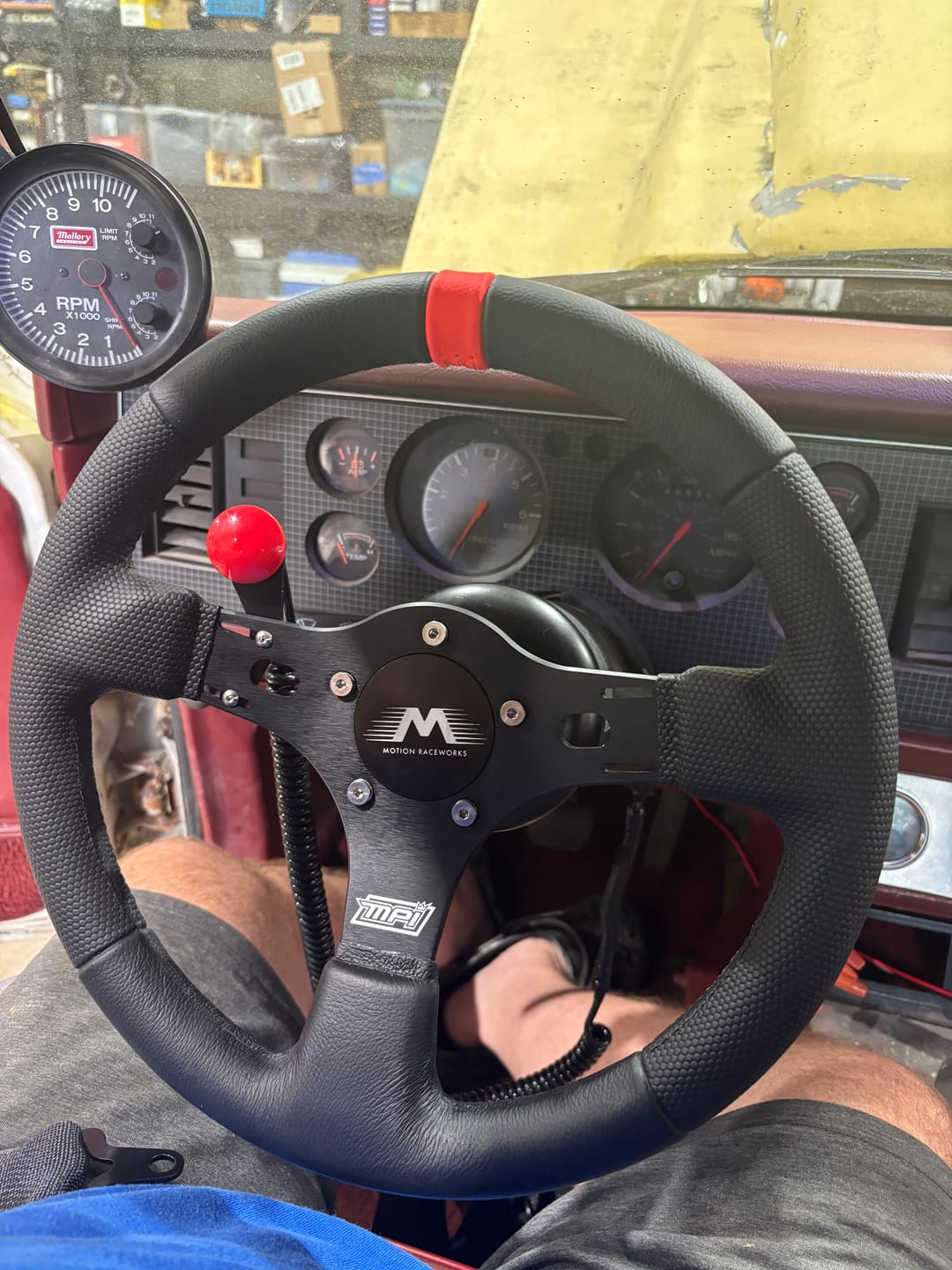 Customer photo review of Motion Raceworks Single Push Button Steering Wheel Bracket 15-00004