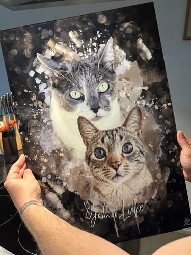 Customer photo review of Aquarell Pawtrait