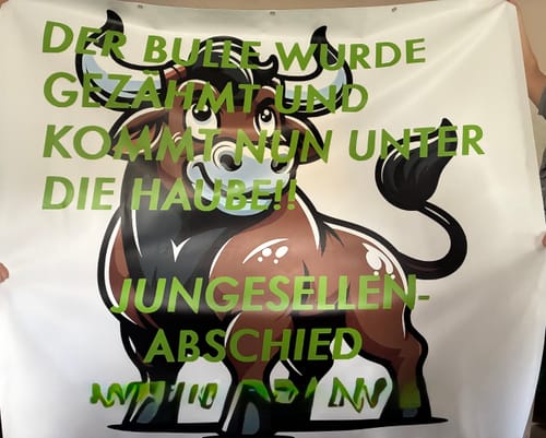 Customer photo review of Banner inkl. Druck