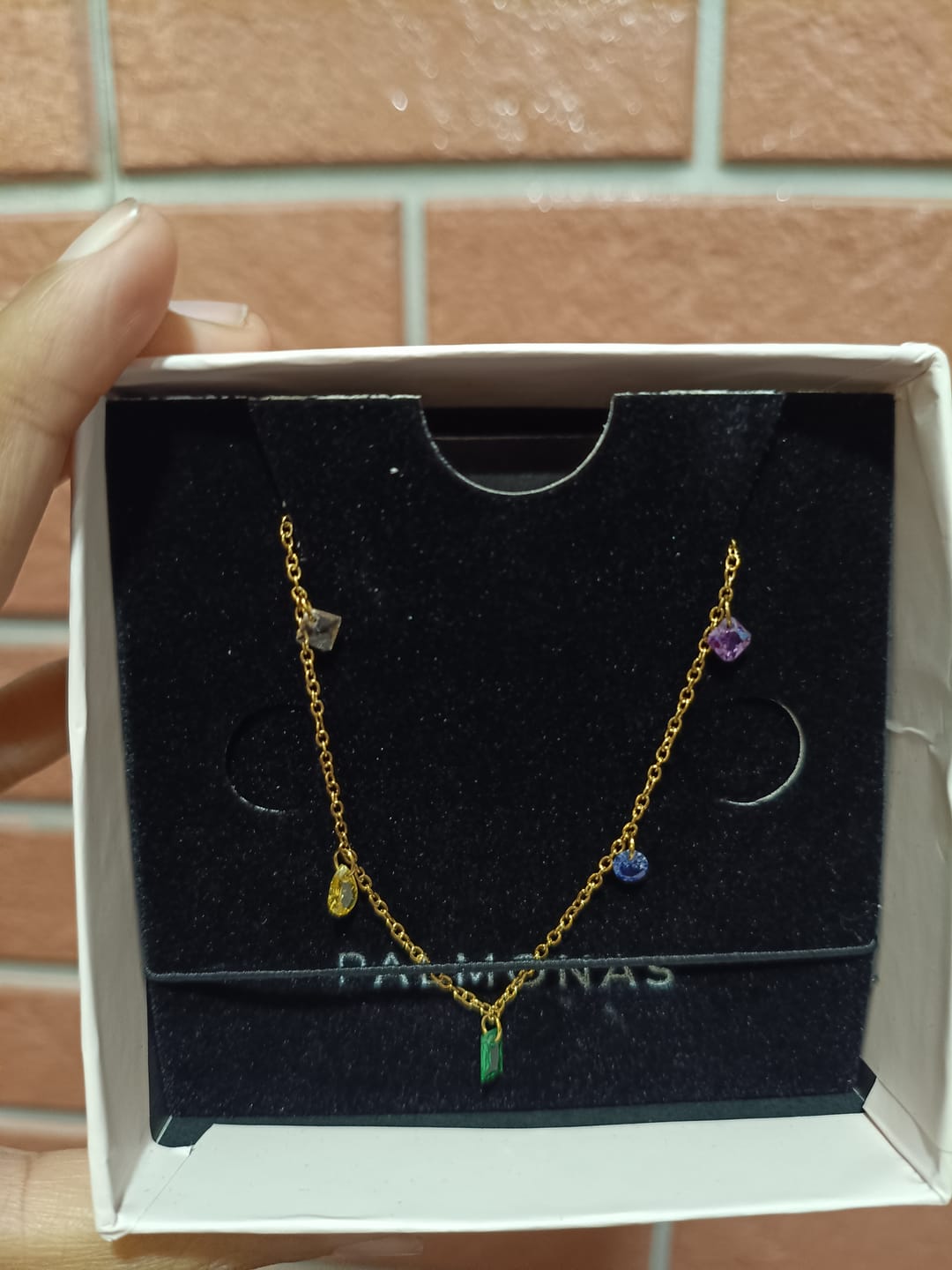 Customer photo review of Prismatic Harmony Necklace
