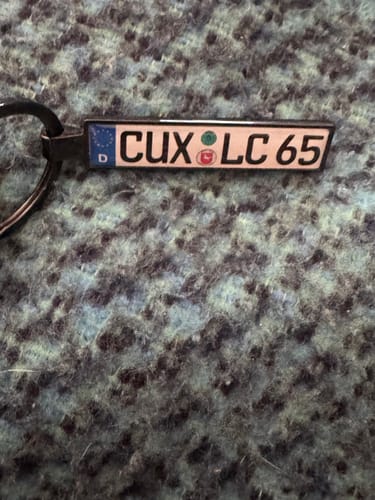 Customer photo review of Kennzeichen Schlüsselanhänger Mini Nummernschild Metall