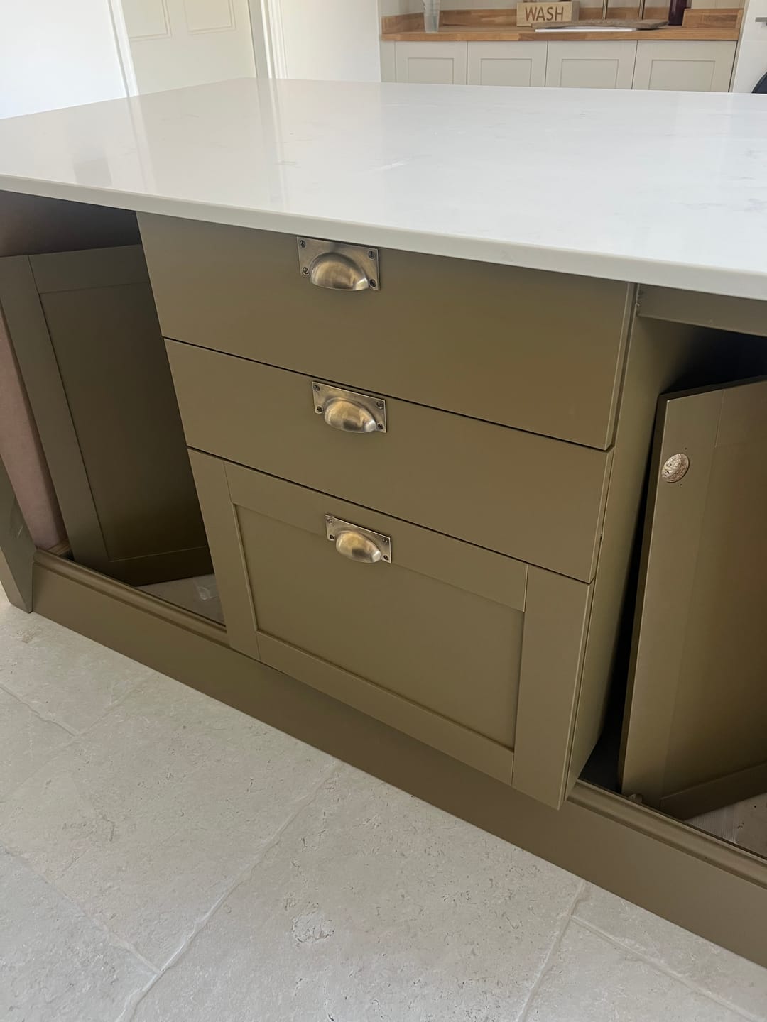 Customer photo review of Classic Aged Brass Cupboard Handles