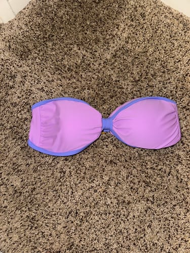 Customer photo review of MINNIE Lavender Bandeau Bikini Top