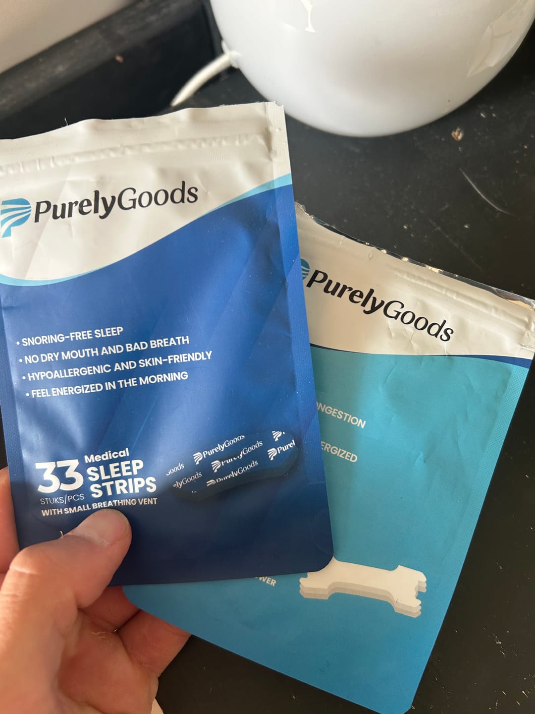 Customer photo review of PurelyGoods Neusstrips & Mondtape Bundel
