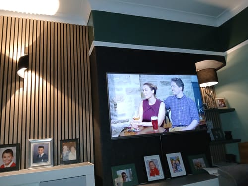 Customer photo review of Acoustic Slat Wall Panel - Walnut