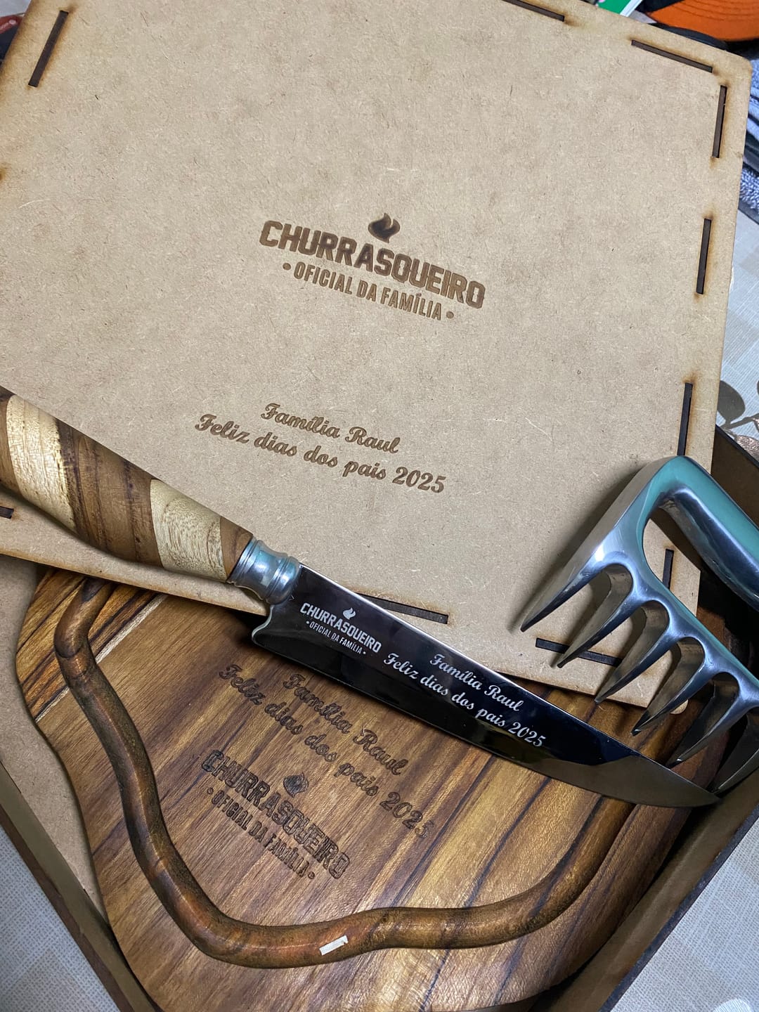Customer photo review of Kit Churrasco Personalizado Edição Especial WOODBULL