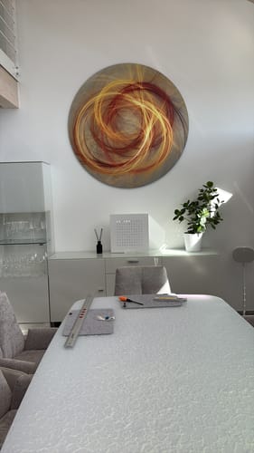 Customer photo review of Aluminiumbild gebürstet | Lichtmalerei No. 1 | Rund