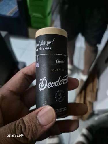 Customer photo review of O'douds Apothecary Lavender and Rosemary Deodorant