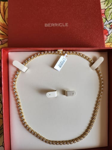 Customer photo review of Cable CZ Tennis Necklace in Sterling Silver
