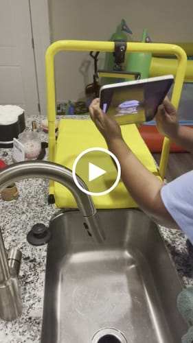 Customer video review of Shampoo Mat® Neck Pillow