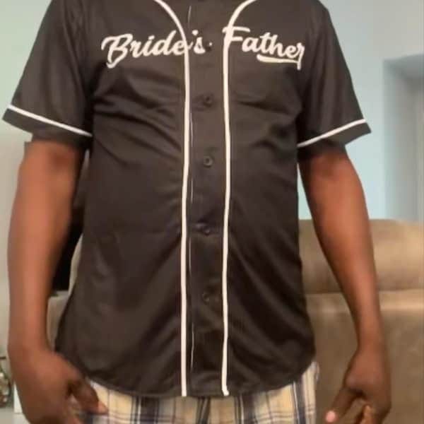 Customer photo review of Custom Bachelor Party Groom & Groomsmen Baseball Jersey Shirt W4