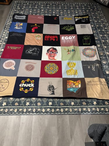 Customer photo review of Classic T-Shirt Blanket