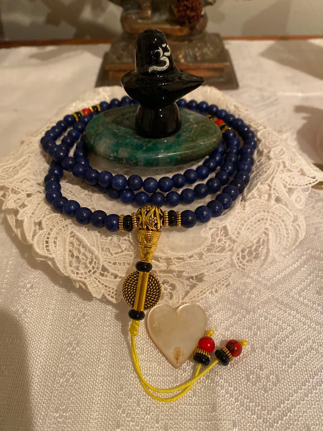 Customer photo review of Buddha Stones Tibetan Mala Lapis Lazuli Positive Bracelet
