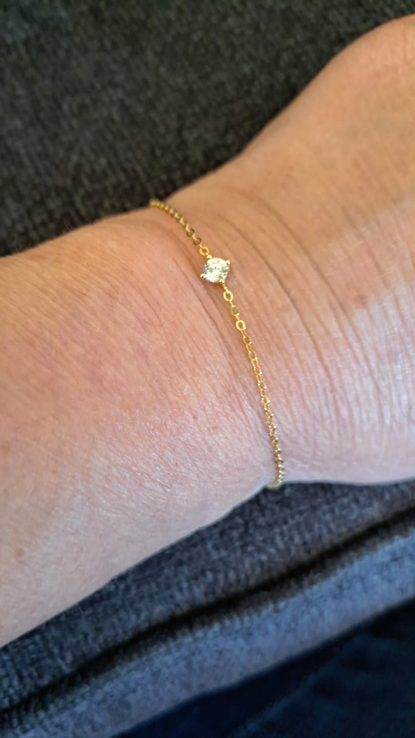 Customer photo review of Classic Birthstone April Bracelet