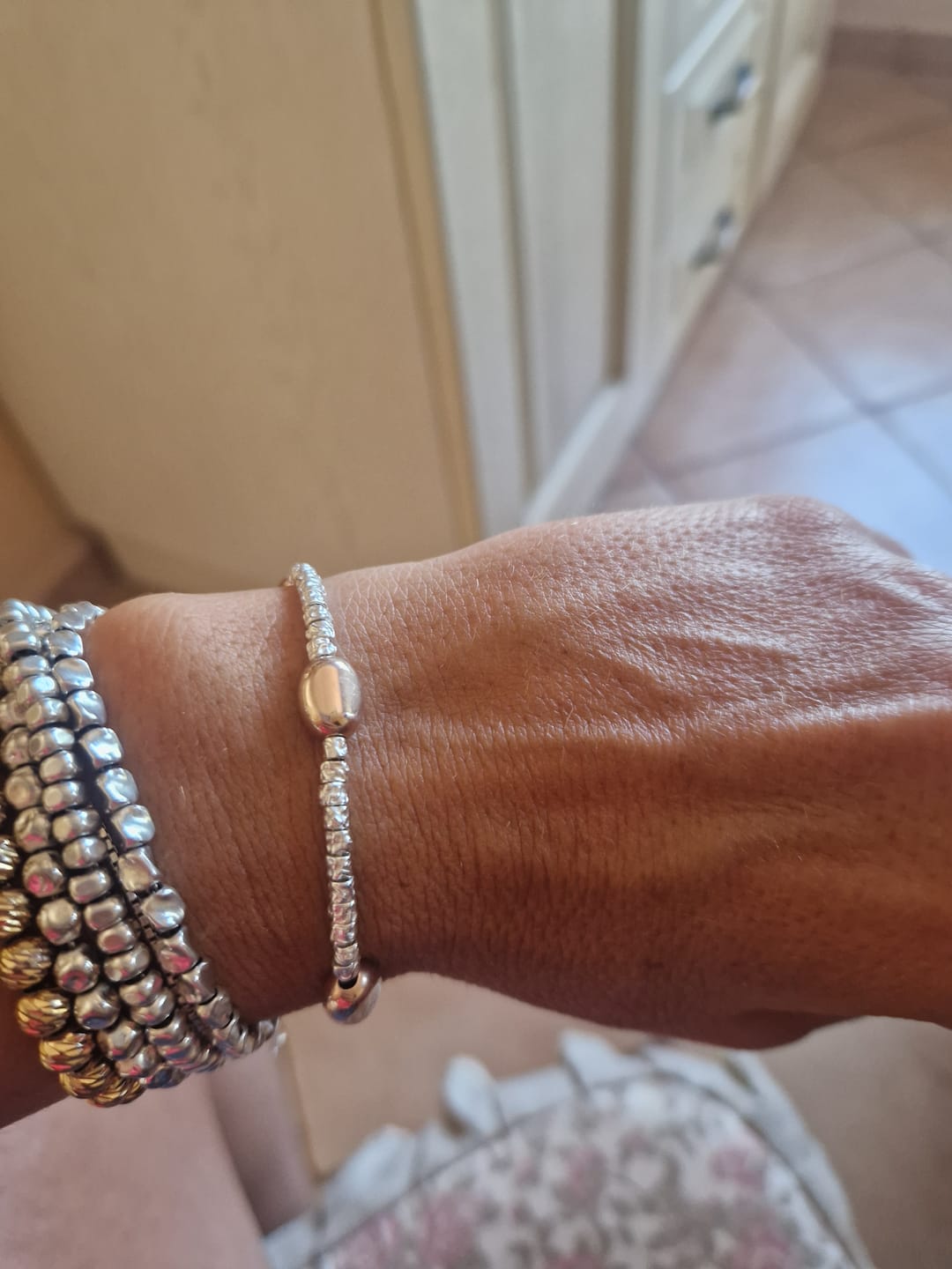 Customer photo review of CREA IL TUO BRACCIALE GRANELLI MAXI - charms rosa