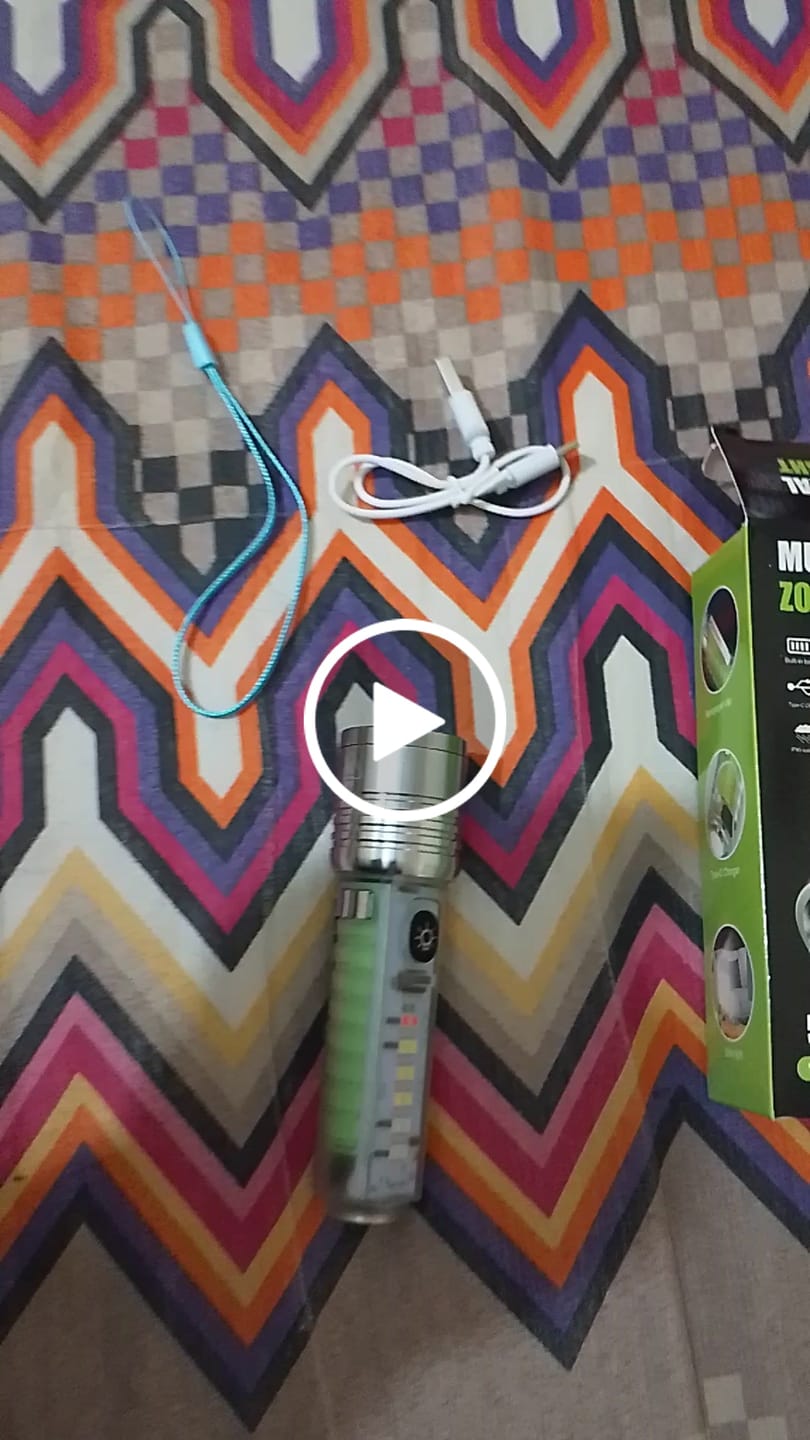 Customer video review of Lot Imported Coba USB Rechargeable Flashlight