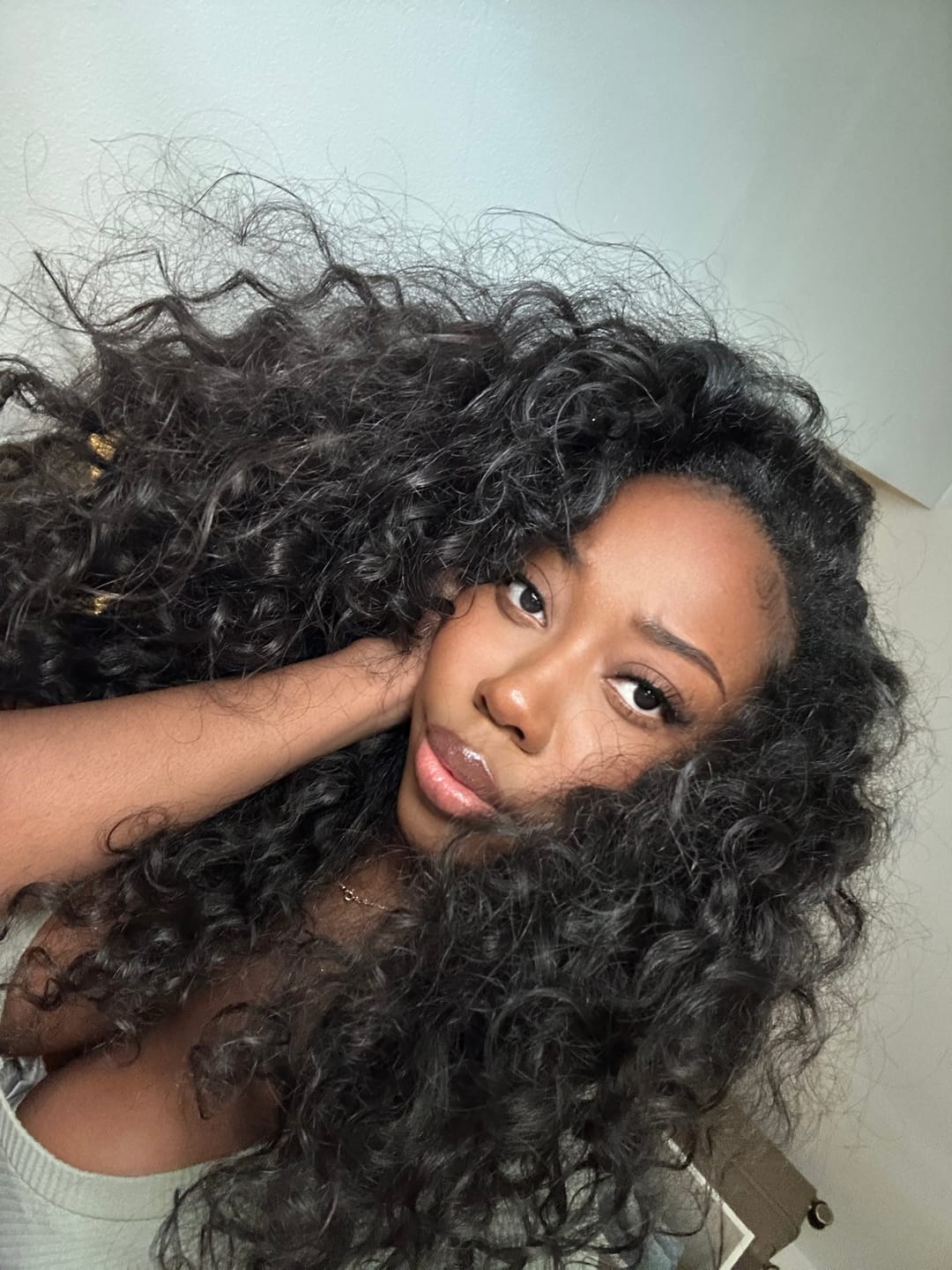 Customer photo review of Raw hair curly