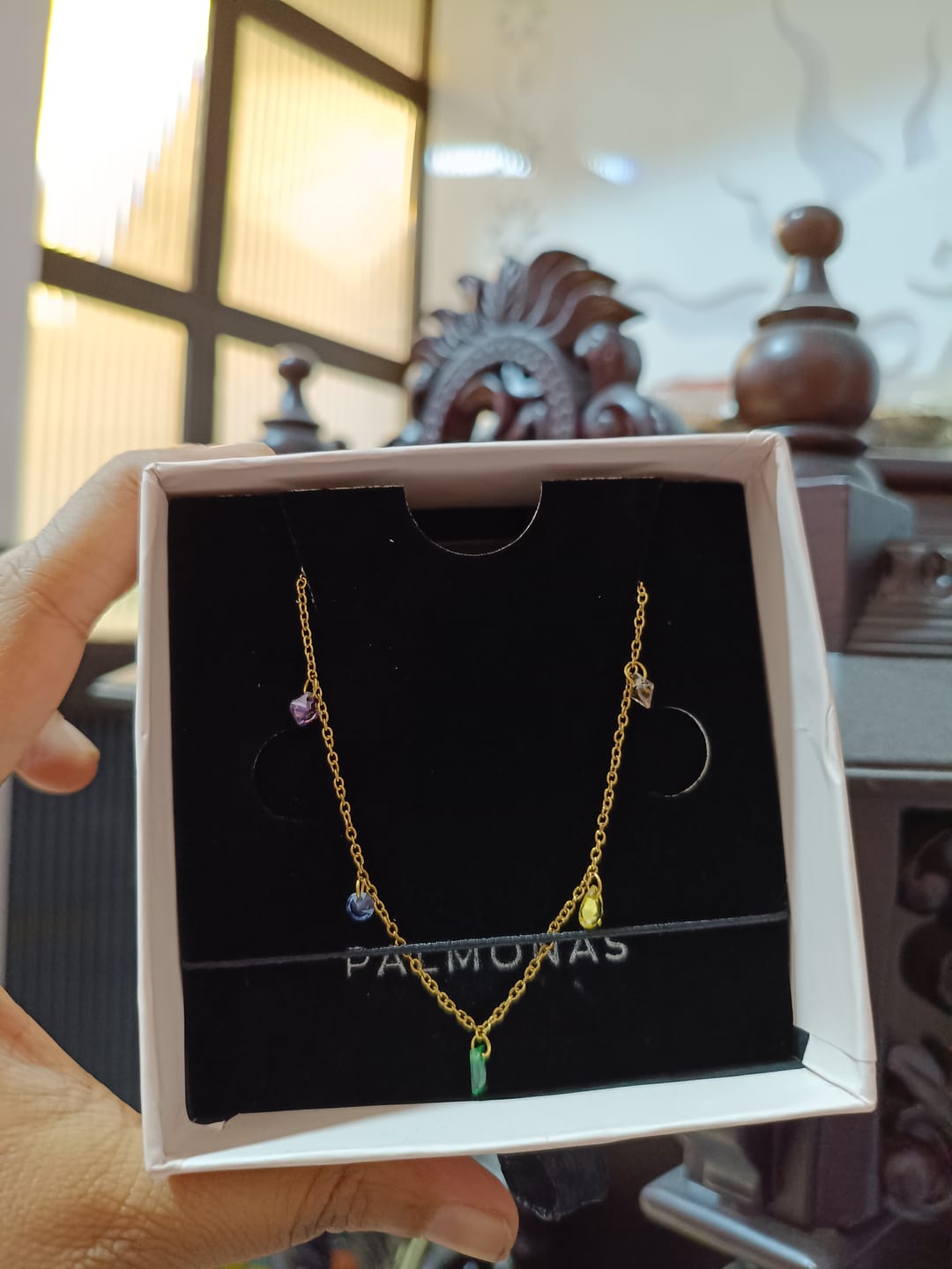 Customer photo review of Prismatic Harmony Necklace