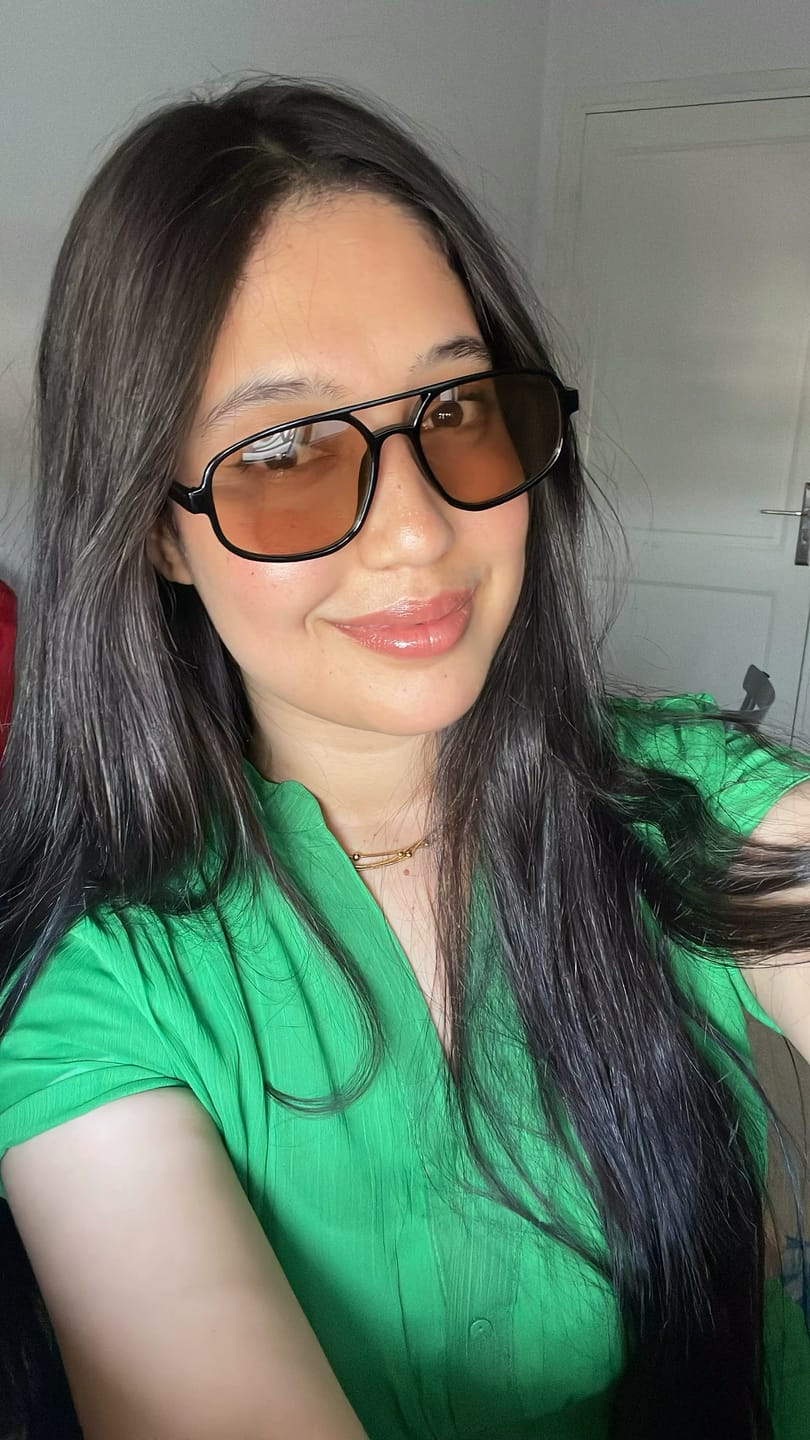 Customer photo review of Womens Modern Sunglasses  Bold Elegant Everyday Style