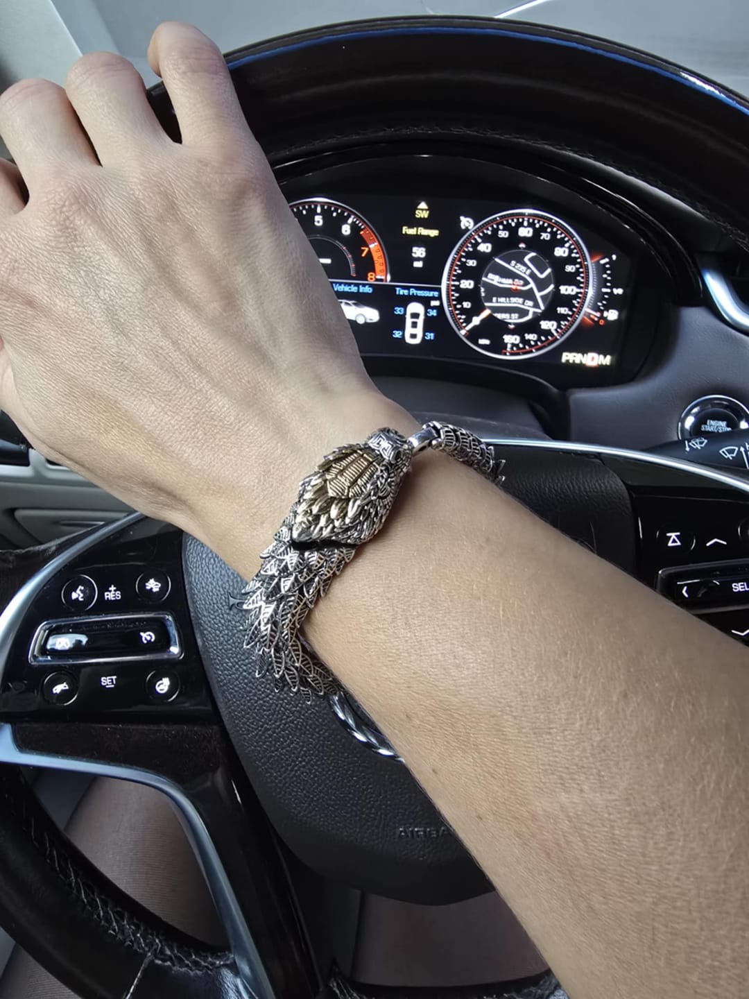 Customer photo review of JÖRMUNGANDR - The World Serpent Bracelet | Handcrafted Stainless Steel Viking Jewelry