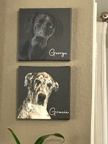 Customer photo review of Pet Art Canvas Wrap
