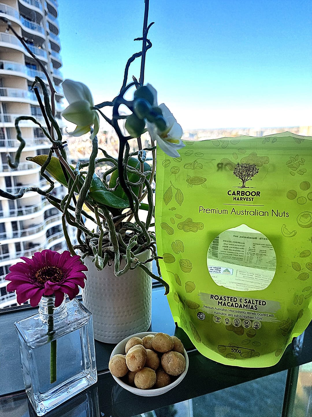 Customer photo review of Roasted Salted Macadamias