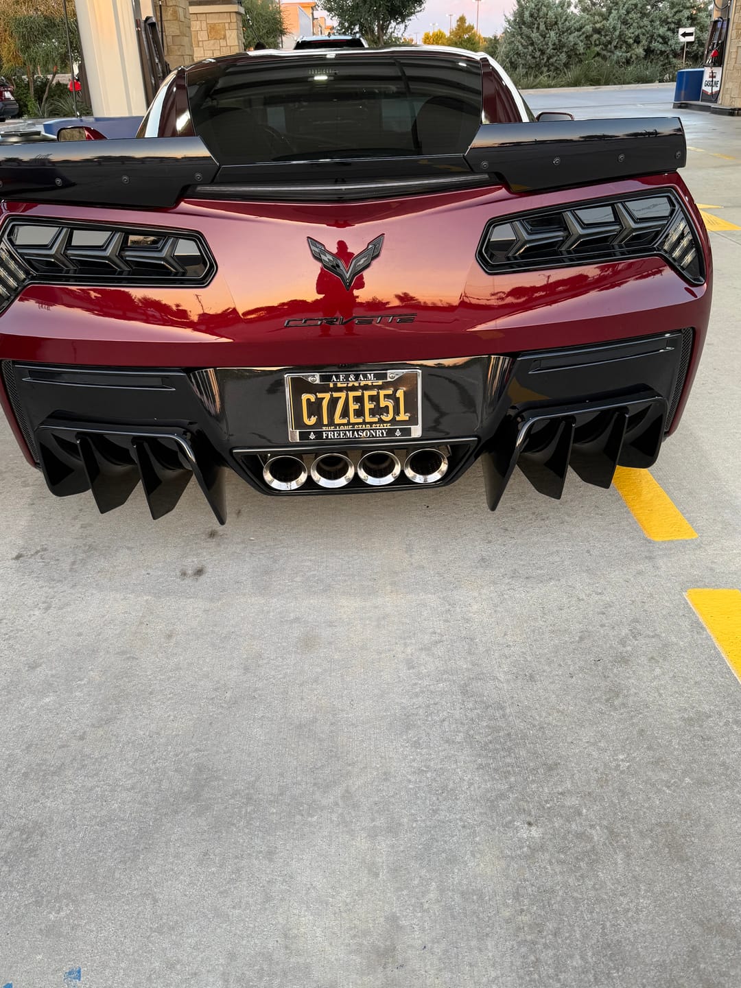 Customer photo review of Corvette C7 Add On Rear Bumper Diffuser