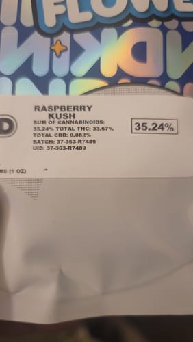 Customer photo review of Raspberry Kush - 28 Grams -  (Indica)
