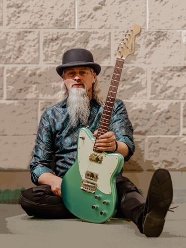 Customer photo review of Barry Wang Button Down Shirt Purple Black Paisley Dress Shirt for Men