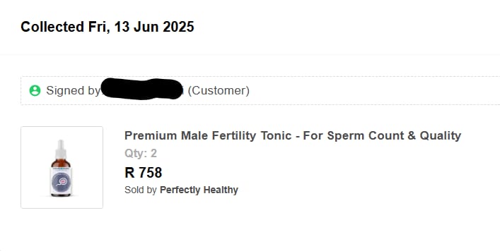 Customer photo review of Premium Male Fertility Tonic