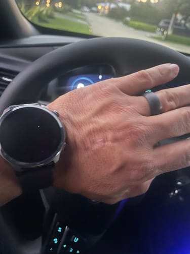 Customer photo review of Inner Step Edge Collection - Silicone Ring for Men. Patented Design