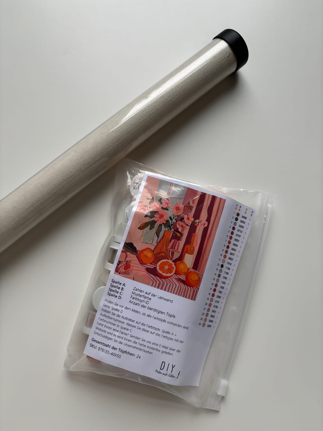 Customer photo review of Malen nach Zahlen - Oranges wine and flowers