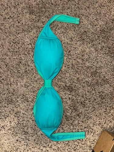 Customer photo review of MINNIE Aqua Melon Bandeau Bikini Top