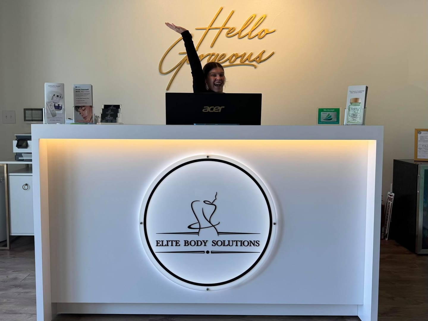 Customer photo review of Neon Acrylic Sign for Mignon Freeman