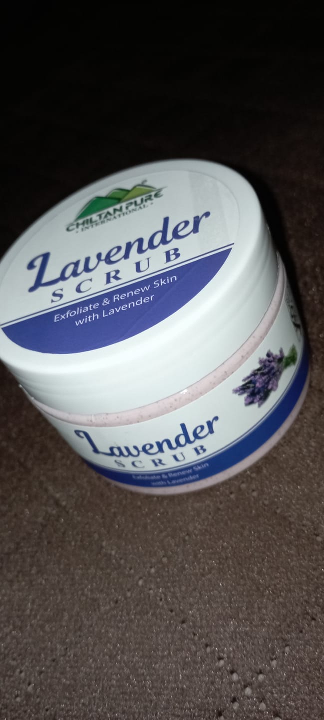 Customer photo review of Lavender Face & Body Scrub - Organic Gentle Exfoliating Face Scrub, Moisturizes & Nourishes Skin, Makes Skin Super Soft