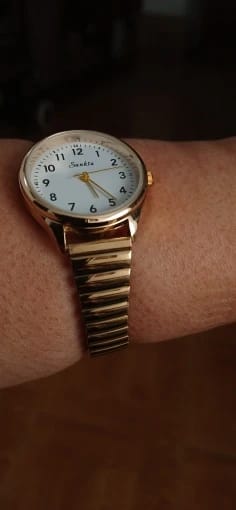 Customer photo review of Gold Stainless Steel Women's Watch Quartz Minimalist