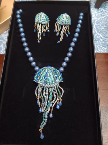 Customer photo review of HEIDI DAUS®"Jellyfish Ballet" Beaded Crystal Jellyfish Necklace