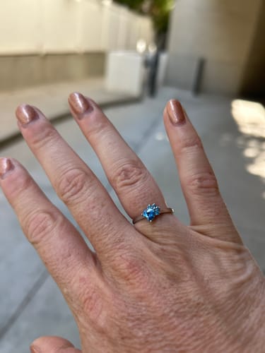 Customer photo review of The Dogmother Dog Paws 1-5 Birthstones Ring