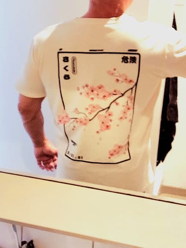 Customer photo review of Cherry Blossom Back T-Shirt